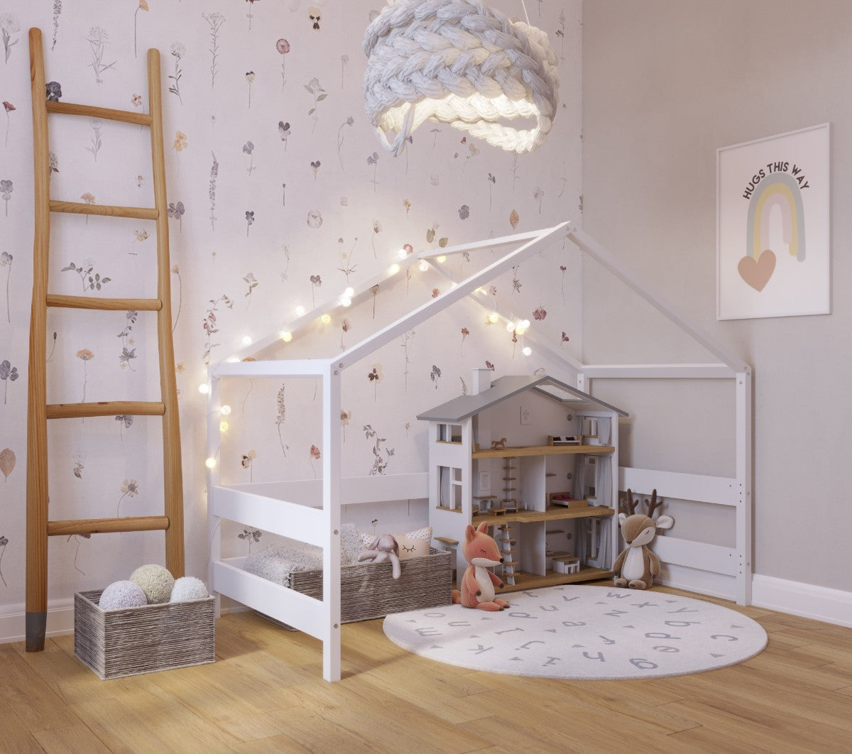 YappyHytte speelhuis 160x80 cm wit