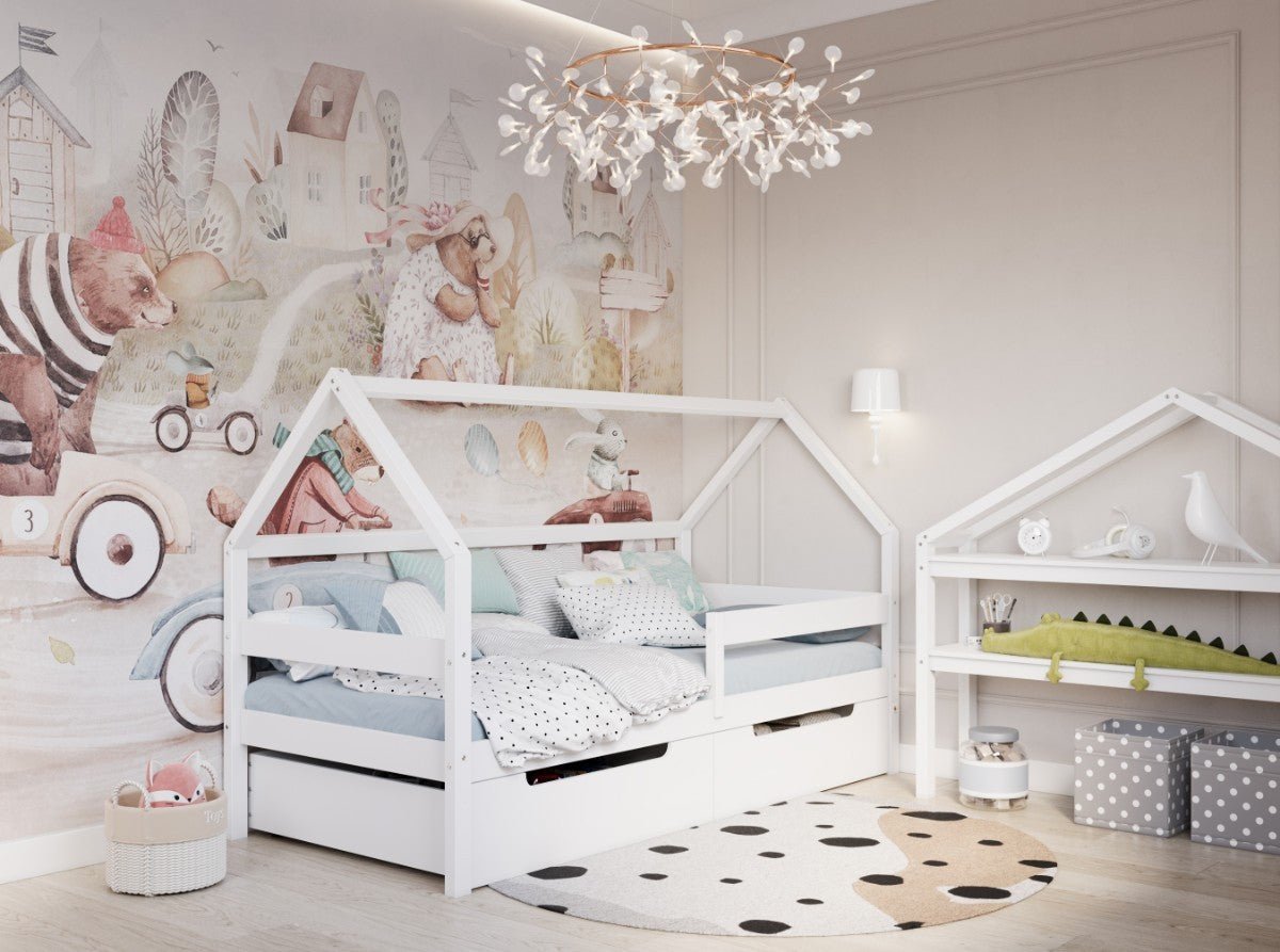 Coffre de rangement sur roulettes YappySpot – coloris blanc