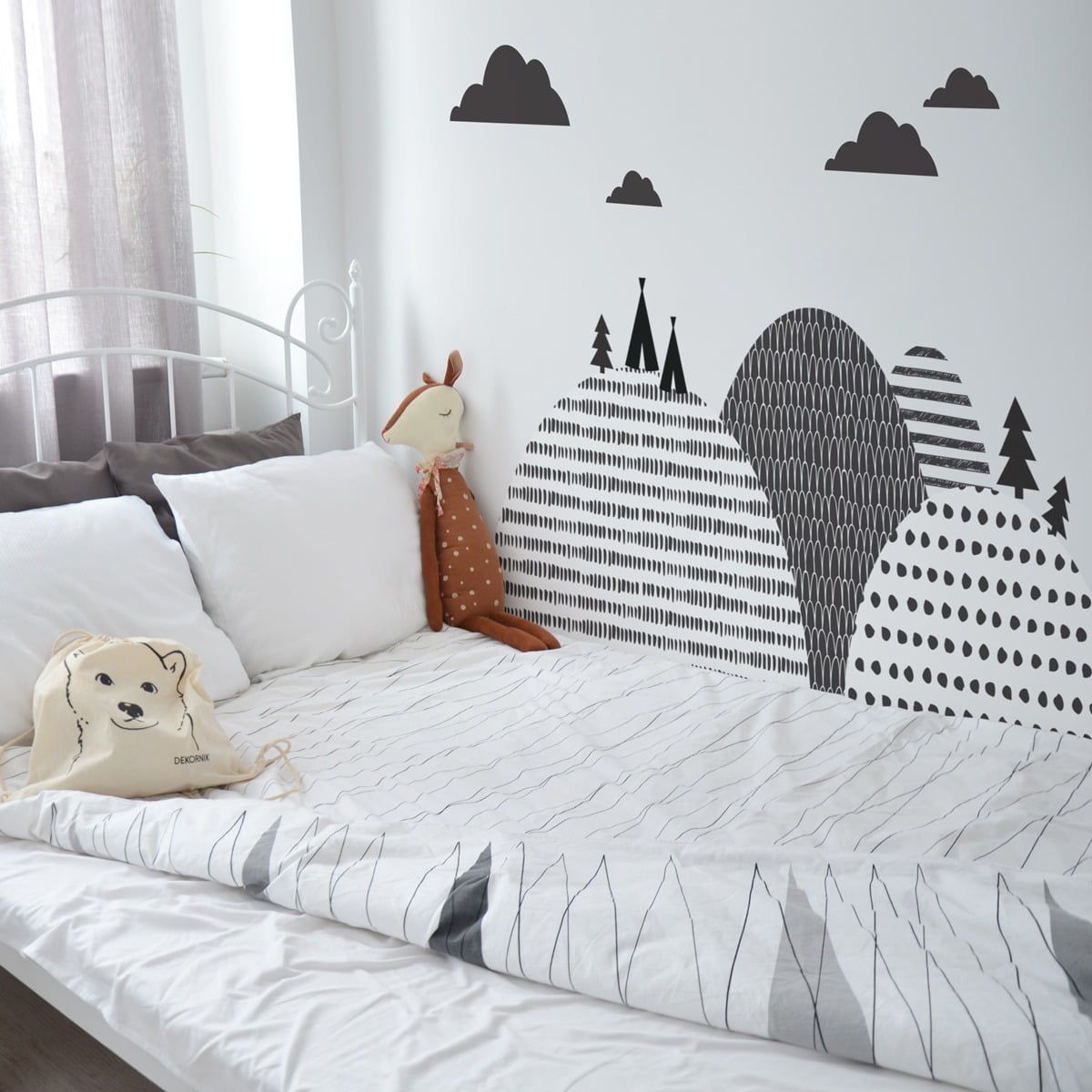 Northern Mountains Behind-The-Bed Wallsticker